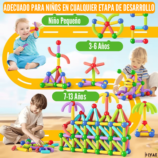 MagneticStiks™ Juego de construcción magnética 42pcs