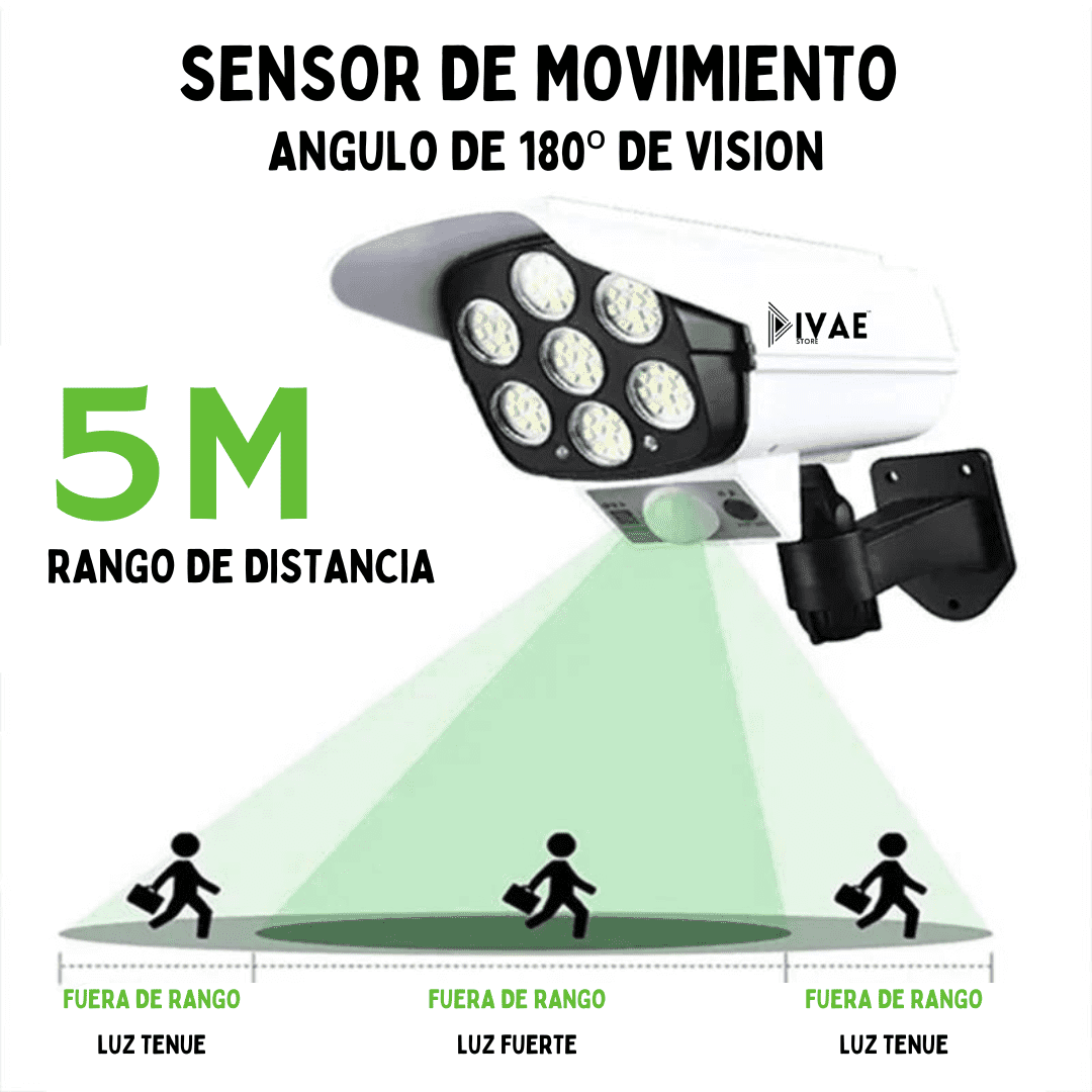 FOCO LED SOLAR CON SENSOR DE MOVIMIENTO Y MANDO