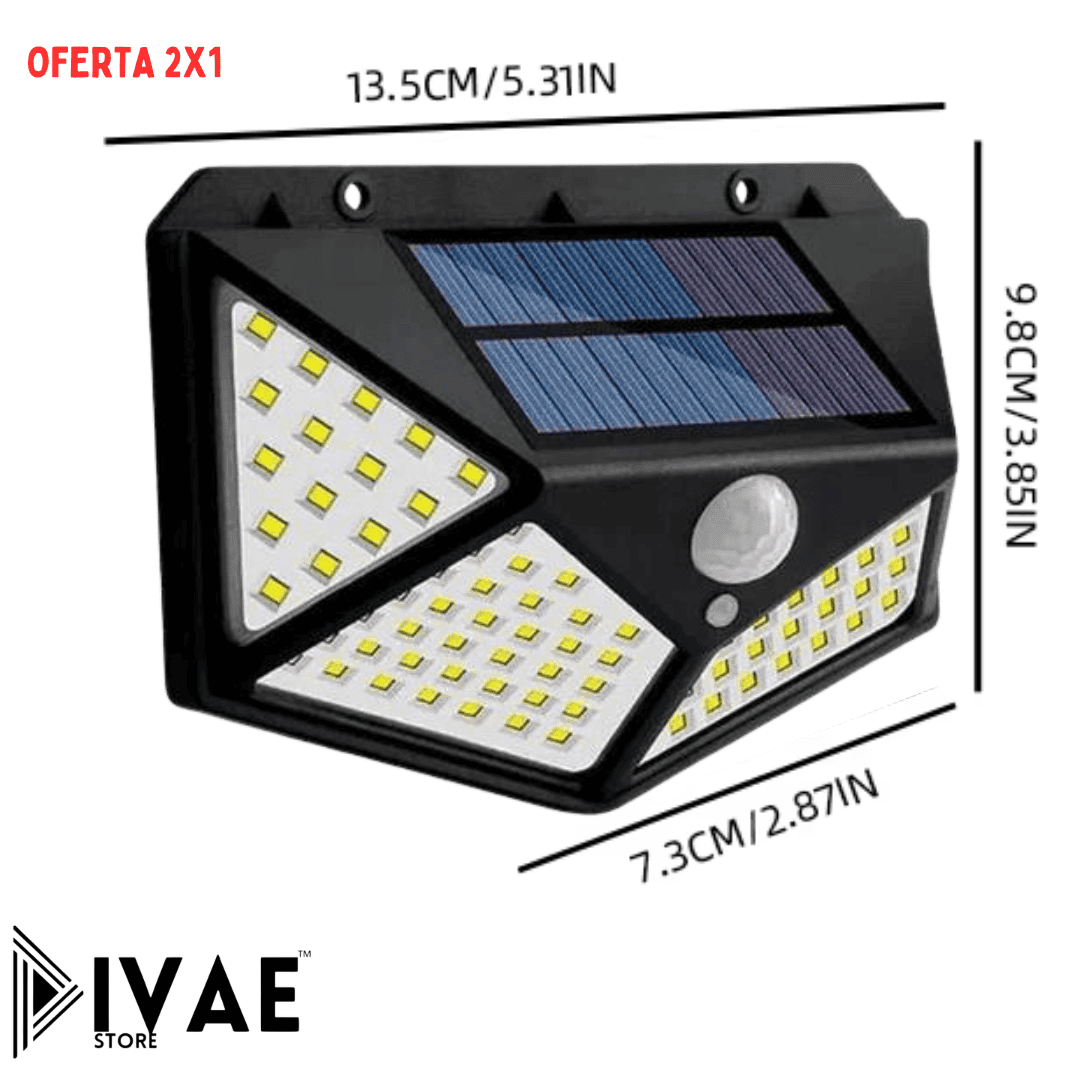 FOCO SOLAR LED GRAN ANGULAR 2X1