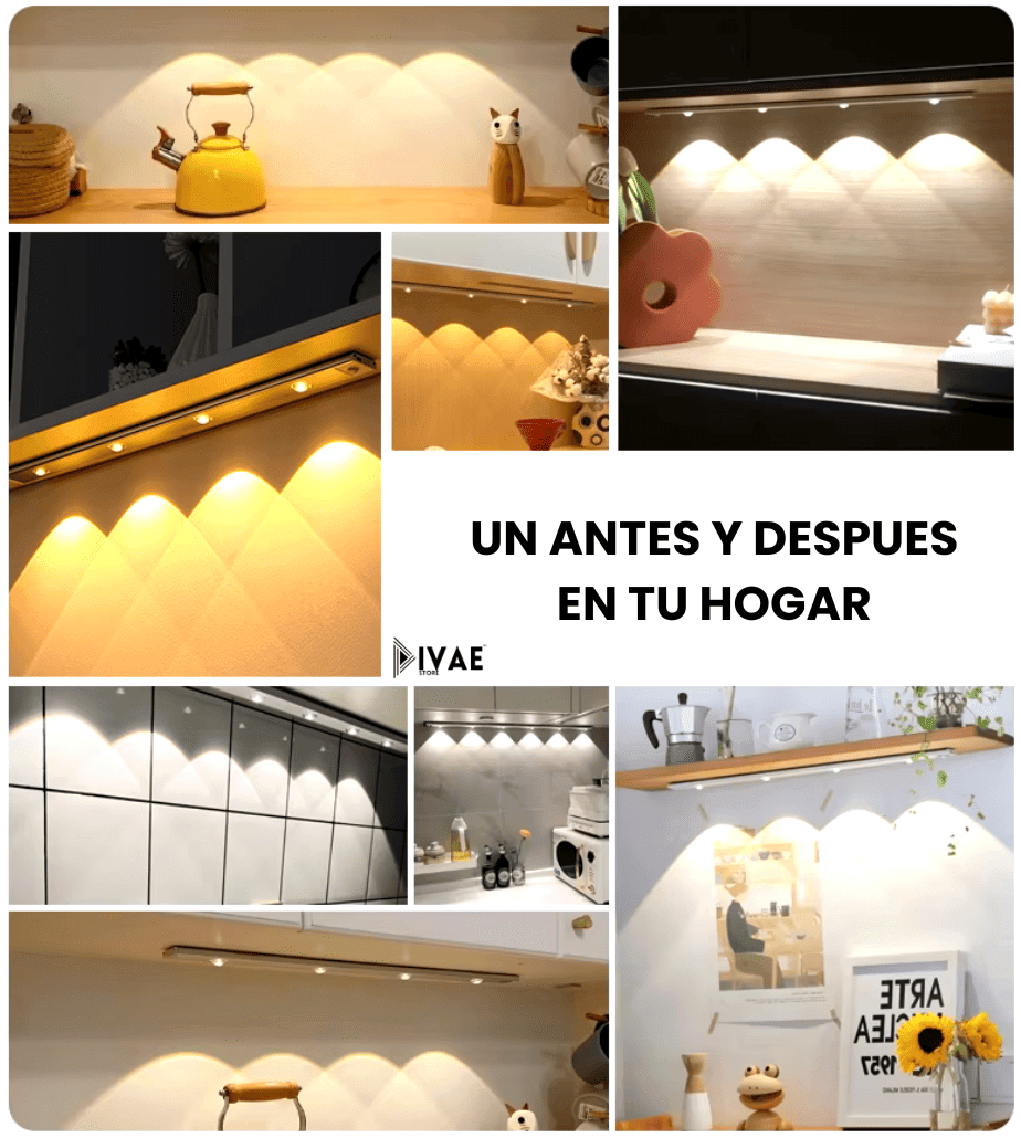 2 LED Recargable con Sensor de Movimiento y Efecto Montaña - 60cm
